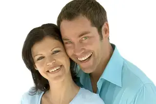 Happy loving couple in an embrace