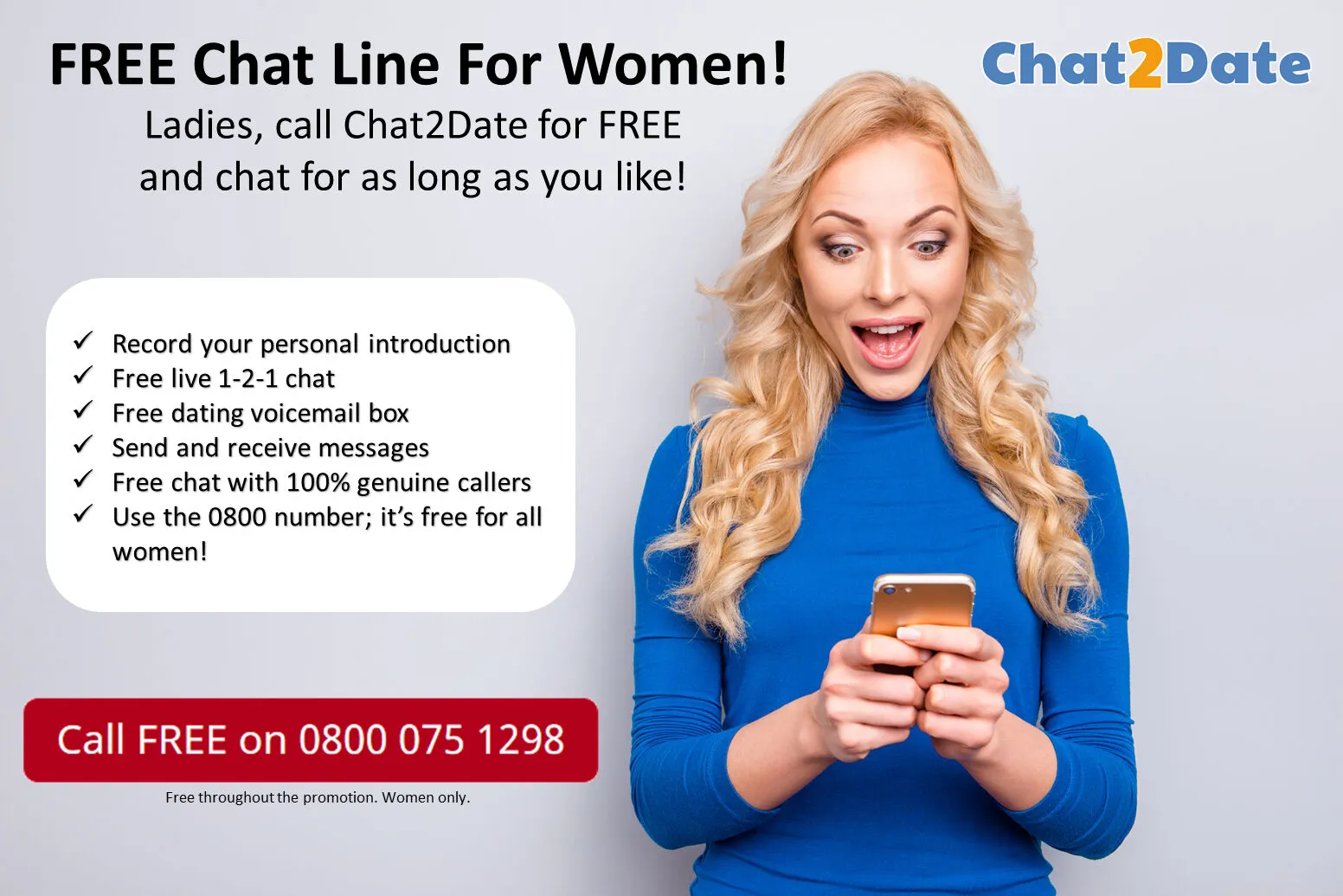 Phone Chat - Free Chat line For Women! - Chat2Date Blog